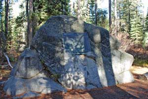 Pioneer Monument statue at Donner Memorial State Park, CA